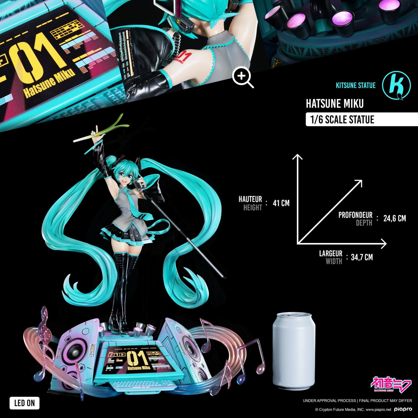 1/6 Hatsune Miku Statue Resine Hatsune 41cm
