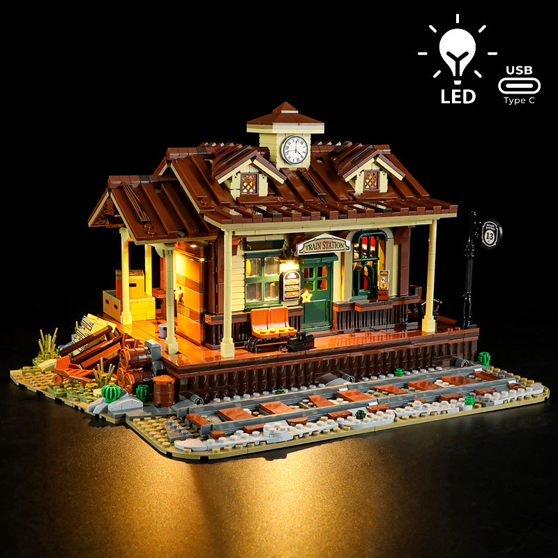 Lumibricks The Old West 14004 West Train Station 1974Pcs