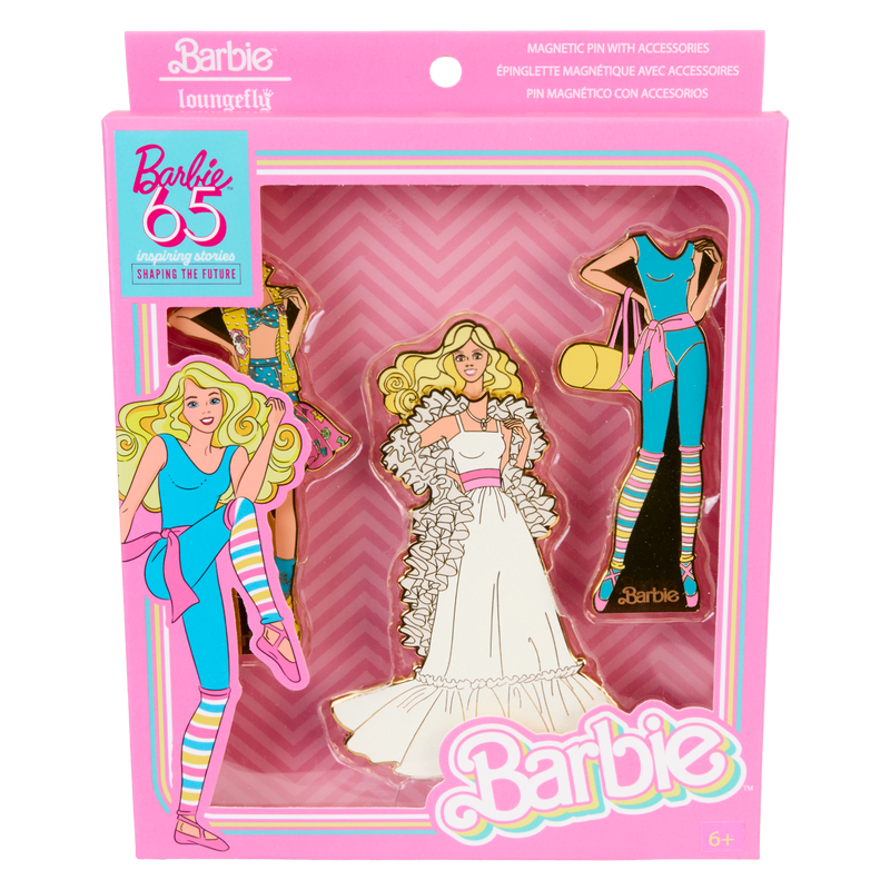 Barbie 65th Anniversary Loungefly Paper Doll Magnetic Pin Set