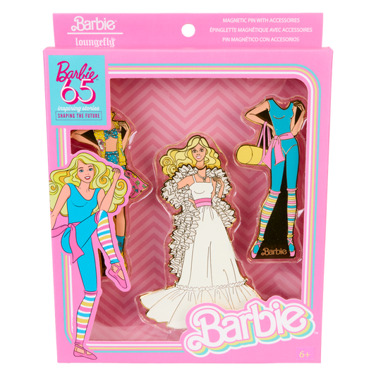 Barbie 65th Anniversary Loungefly Paper Doll Magnetic Pin Set