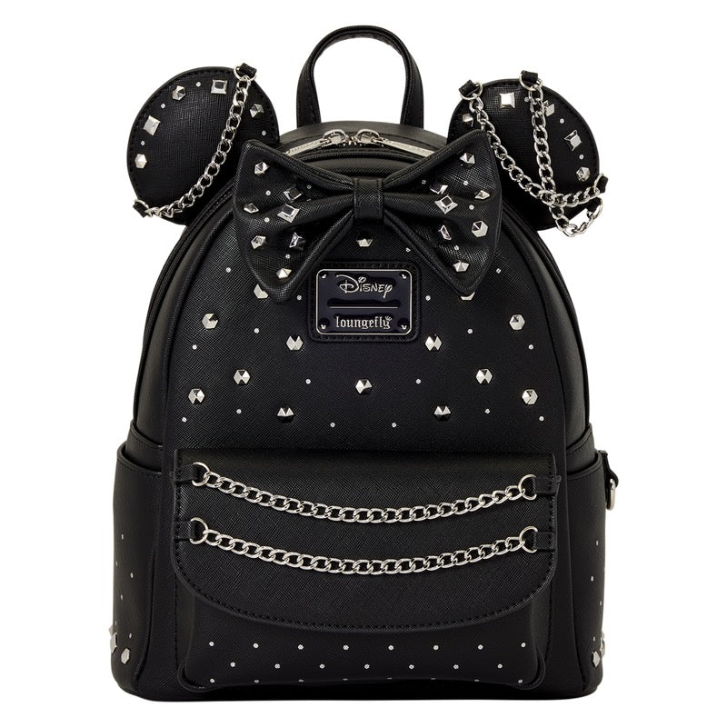 Disney Loungefly Mini Backpack Minnie Mouse Studs & Chains