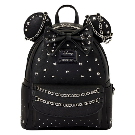 Disney Loungefly Mini Backpack Minnie Mouse Studs & Chains