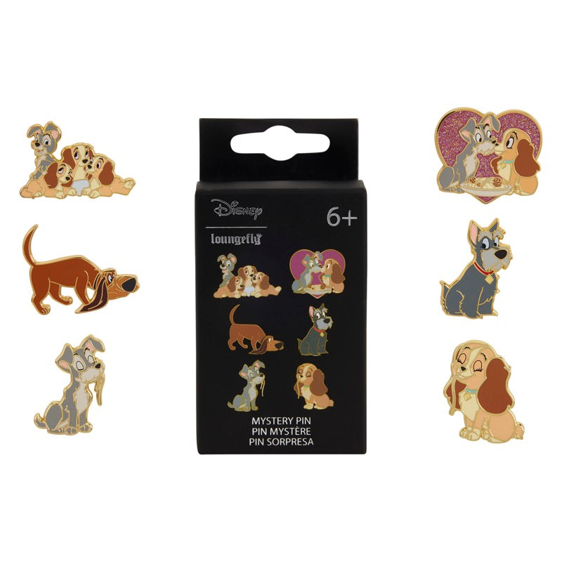 Disney Loungefly Mystery Box Pins Lady And The Tramp Asst 12pcs