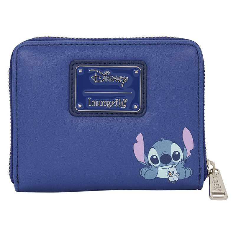 Disney Loungefly Wallet Lilo And Stitch Minimal Sitting On Rock With Bird