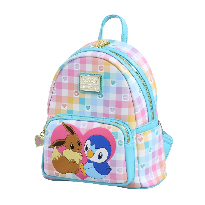 Pokemon Loungefly Mini Backpack - Piplup and Eevee Friends