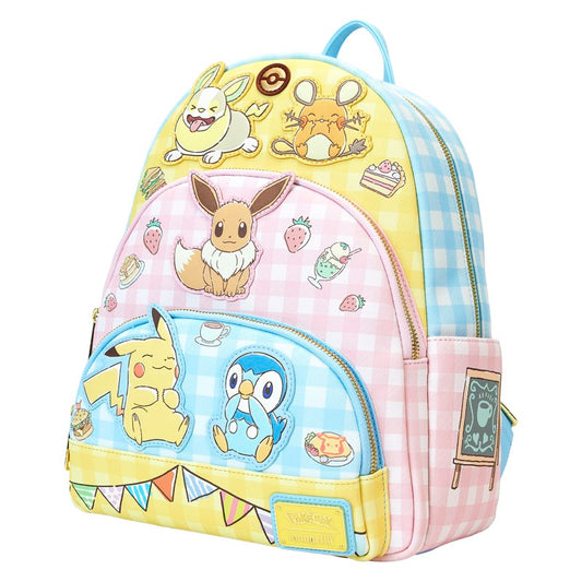 Pokemon Loungefly Triple-Pocket Backpack - Pokemon Cafe