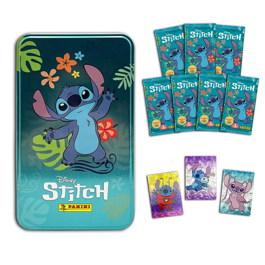 Disney Stitch TC Panini Metal Box 7 Poch 6 Cards + 3 El