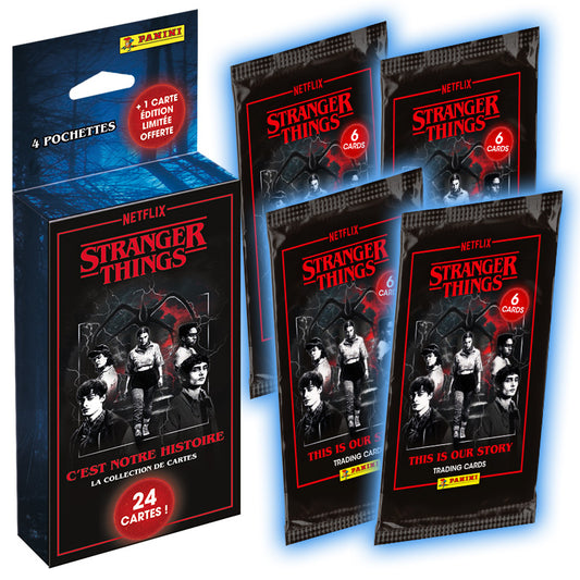 Stranger Things TC Panini Blister 4 Pochettes 1 Carte EL