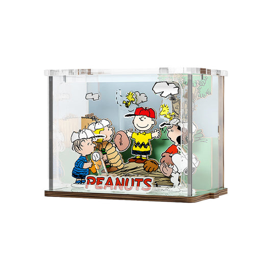 Snoopy Puremind DIY Mini Scene Snoopy Baseball Time