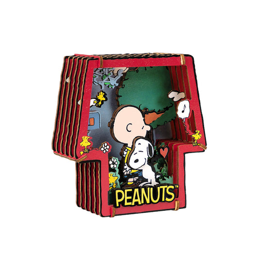 Snoopy Puremind Wooden Theater Snoopy Healing Hug