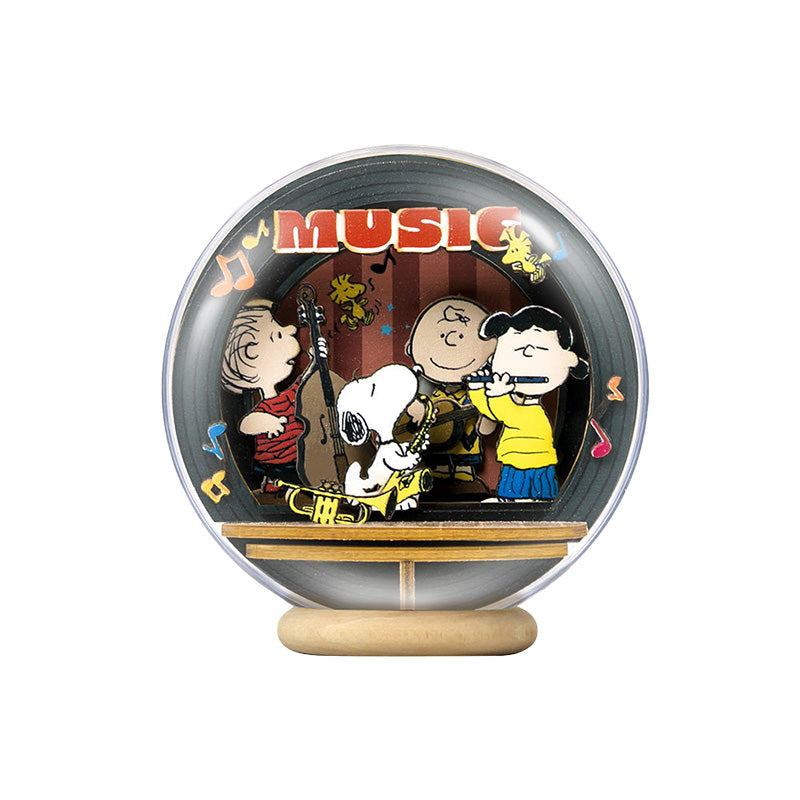 Snoopy Puremind Globe Wooden Theater Snoopy Night Of Music