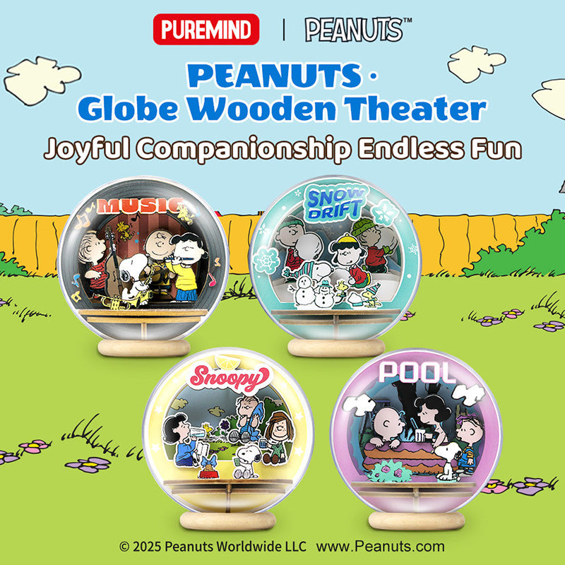 Snoopy Puremind Globe Wooden Theater Snoopy Night Of Music