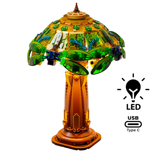 Retro Collection Pantasy 85042 Stained Glass Table Lamp 36cm