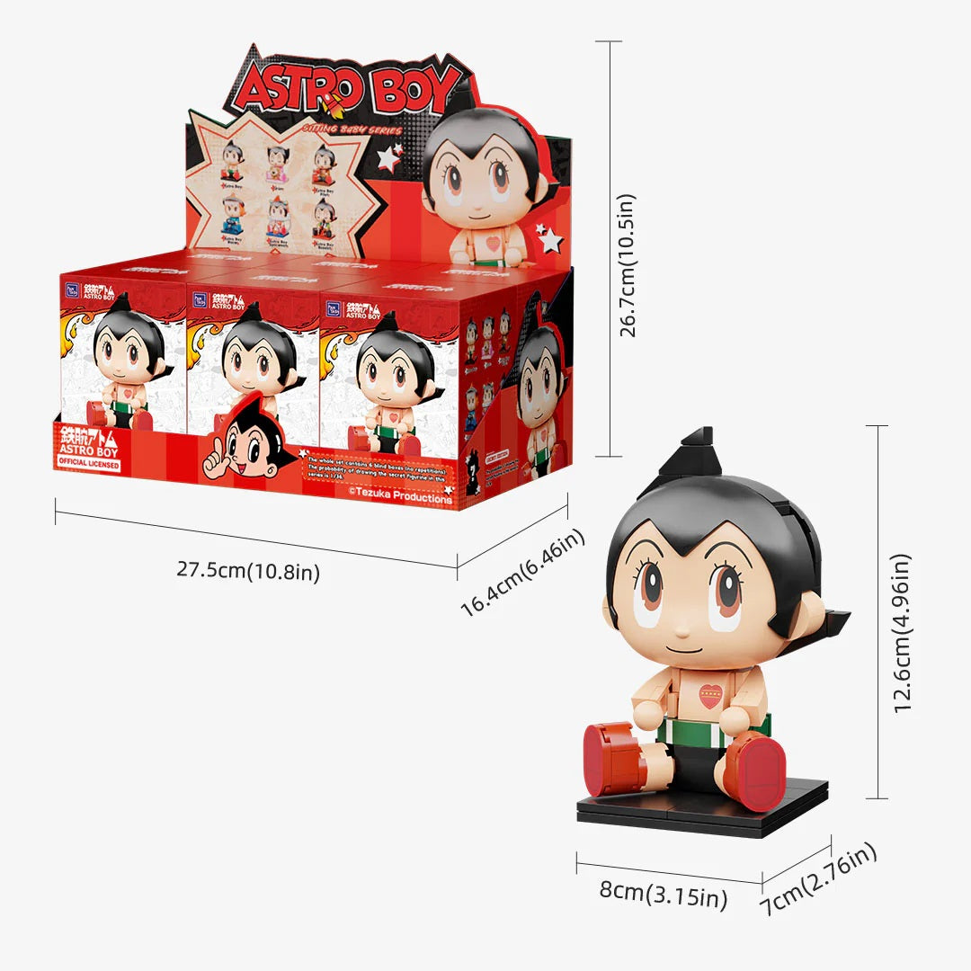 Pantasy 99128 Astro Boy Sitting Baby Series Blind Box 13cm -Display of 6