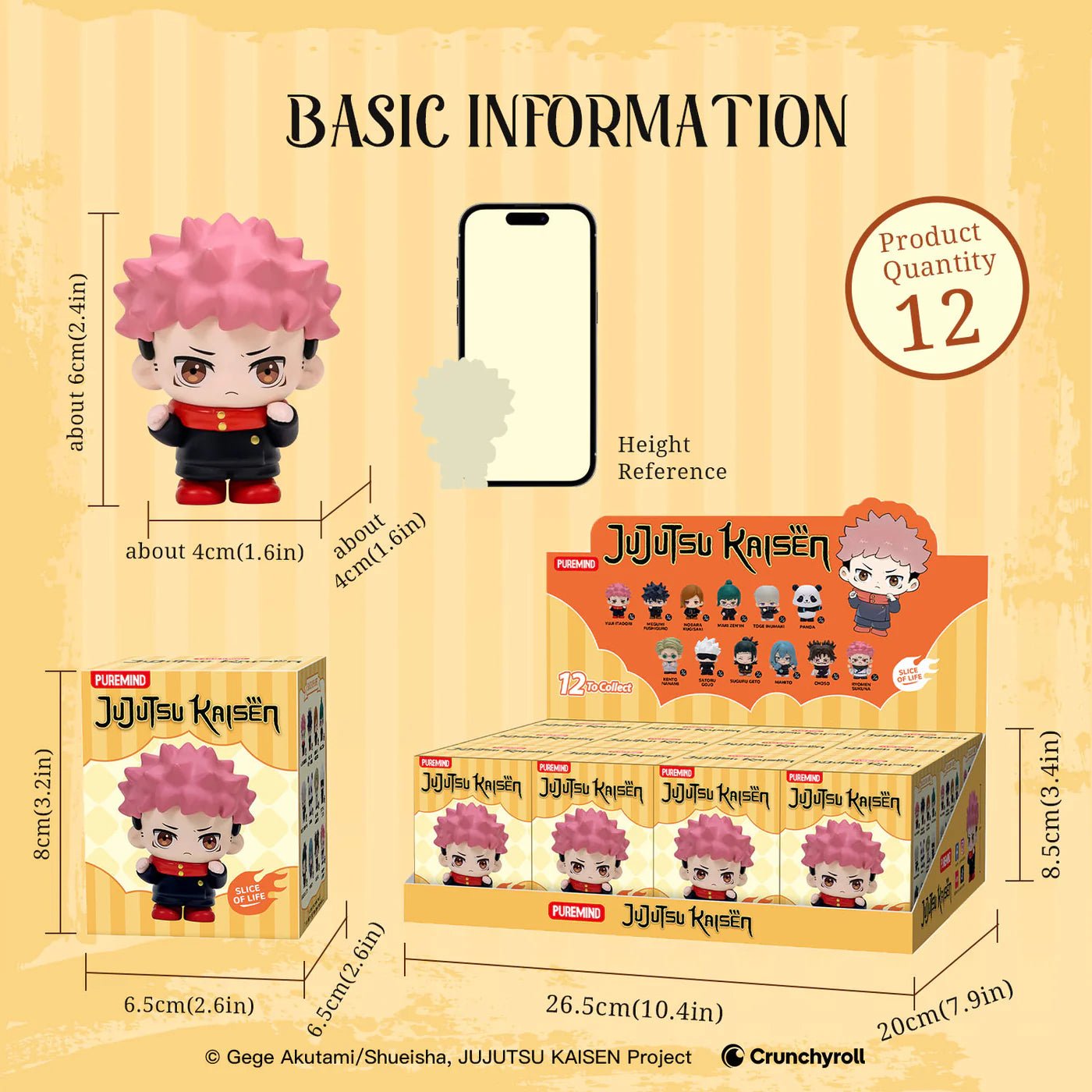 Jujutsu Kaisen Puremind Slice Of Life Blind Box Mini Fig Asst 12pcs