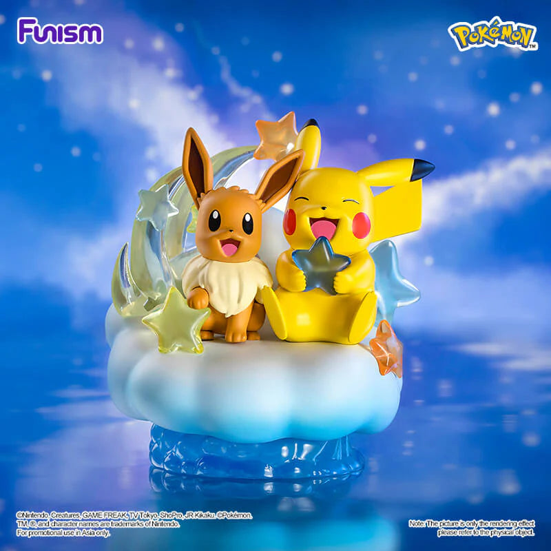 Pokemon Funism Prime Figure Eevee and Pikachu Nebula 20cm