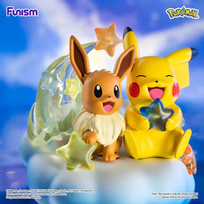Pokemon Funism Prime Figure Eevee and Pikachu Nebula 20cm