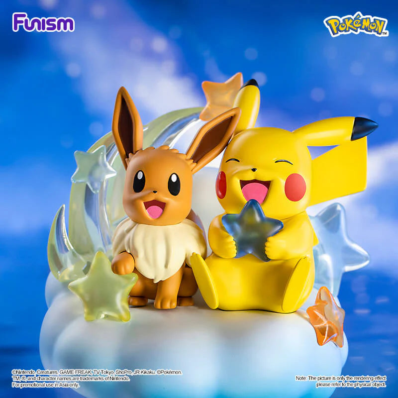 Pokemon Funism Prime Figure Eevee and Pikachu Nebula 20cm