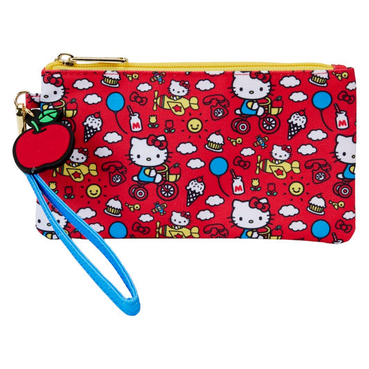 Hello Kitty Loungefly 50th Anniversary Pouch Classic AOP Nylon