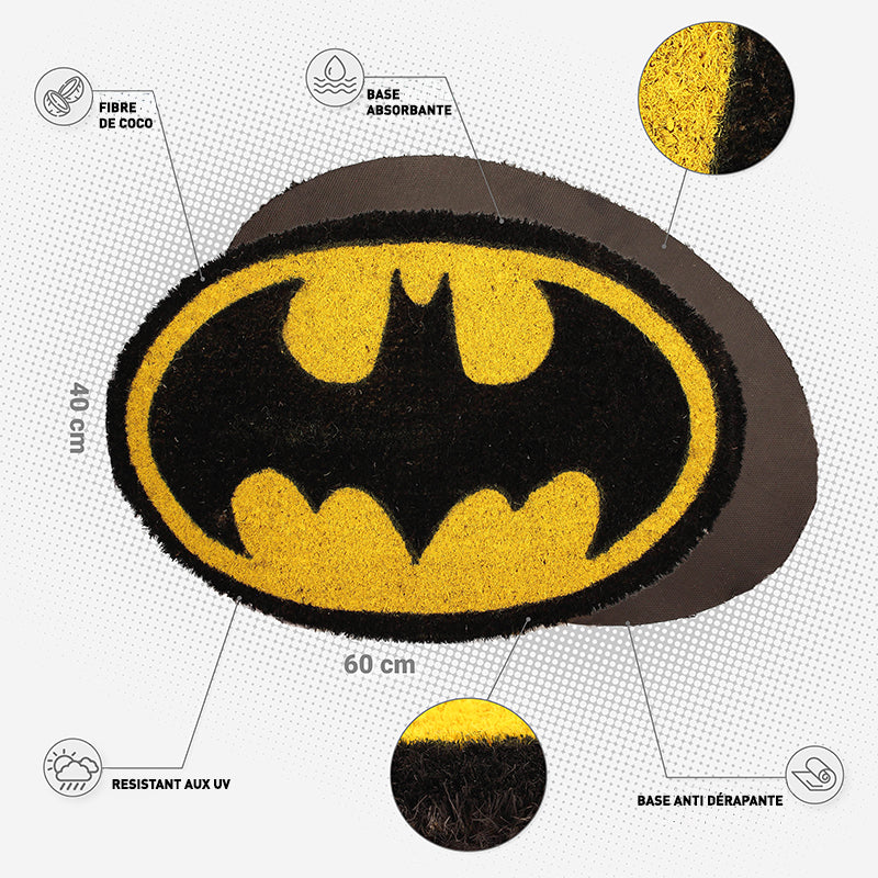 DC Doormat - Batman Logo Oval 60x40cm