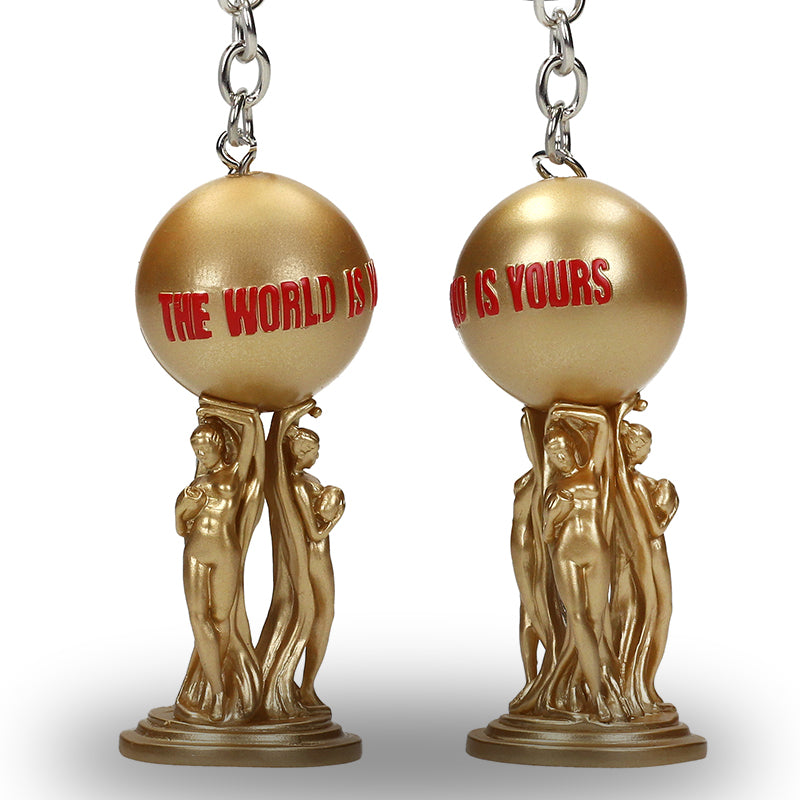 Scarface Metal Keychain 7cm The World Is Yours 3D