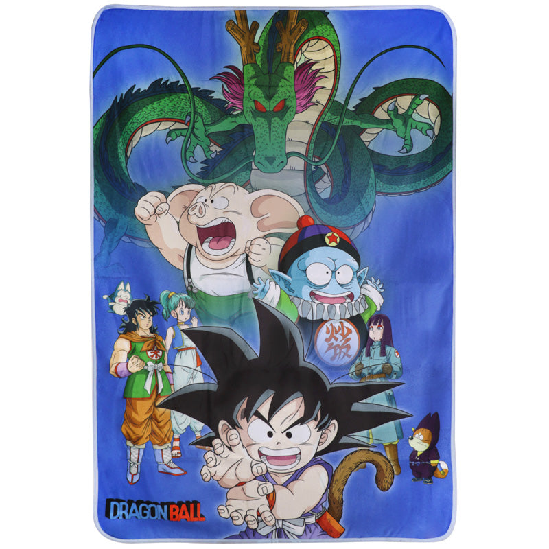 DBZ Dragon Ball Z Fleece Blanket 100x150cm - Shenron and Heroes