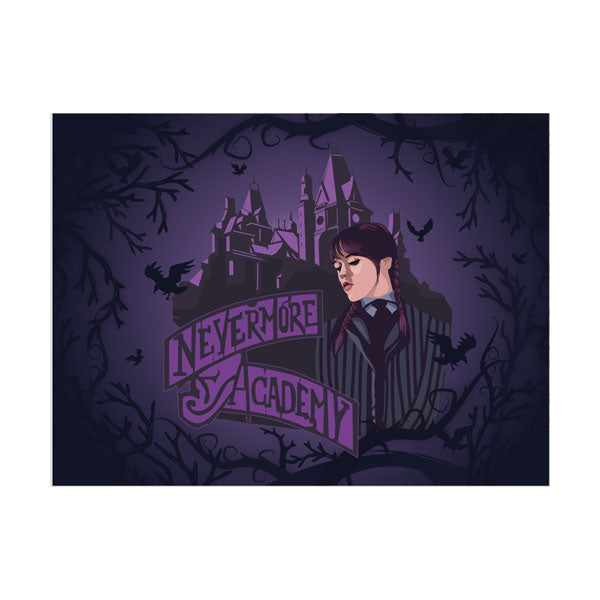 Wednesday Rug Nevermore Academy 80x60cm