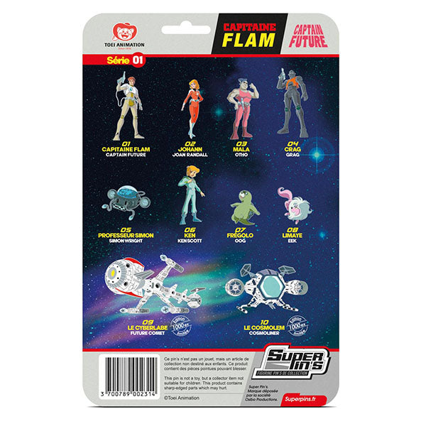 Captain Future Super Pin 10.5cm - Curtis Newton (Blister Card)