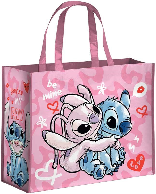 Disney Tote Bag PP 45x40x20cm - Stitch & Angel Love