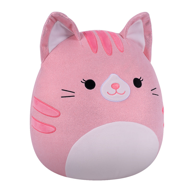 Squishmallows Medium Plush 30cm Laura Glittered Pink Tabby Cat