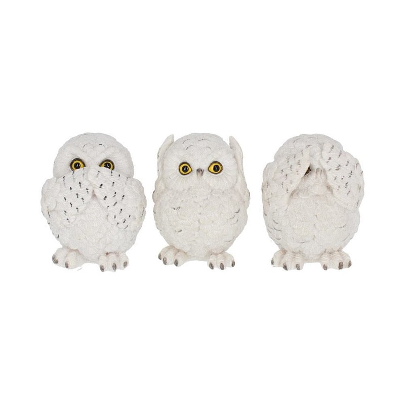 Three Wise Owls 8Cm