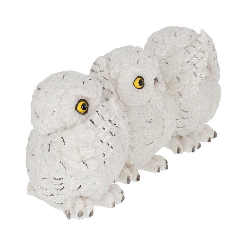 Three Wise Owls 8Cm
