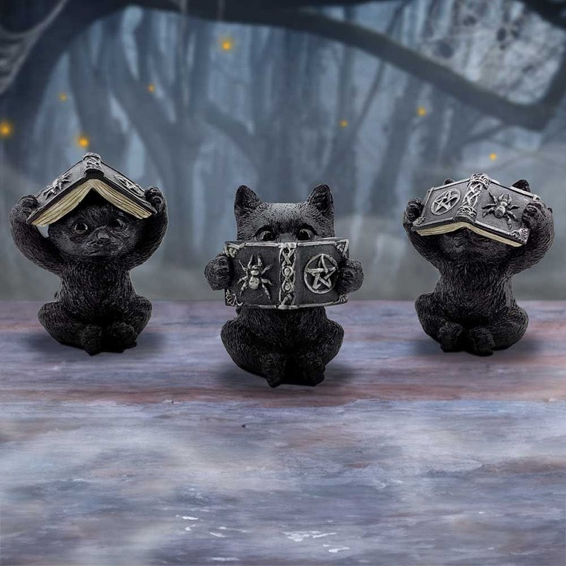 Three Wise Spell Cats 8,5Cm
