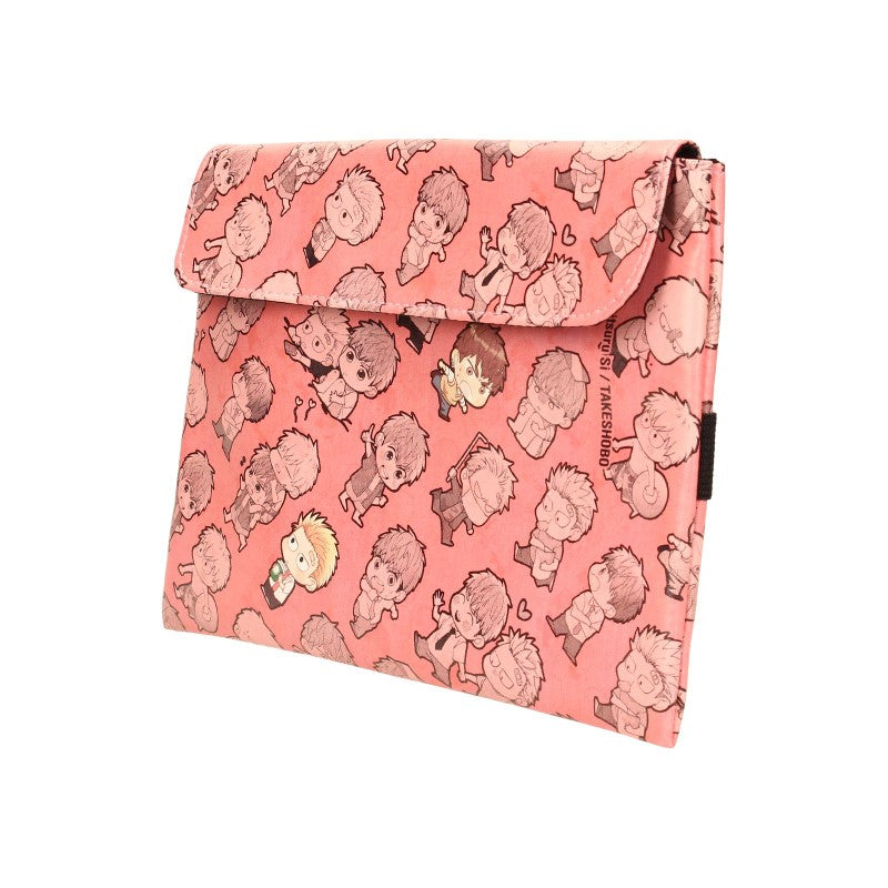 Manga / E-reader Protective Case - Megumi & Tsugumi Pink 24x22x3cm