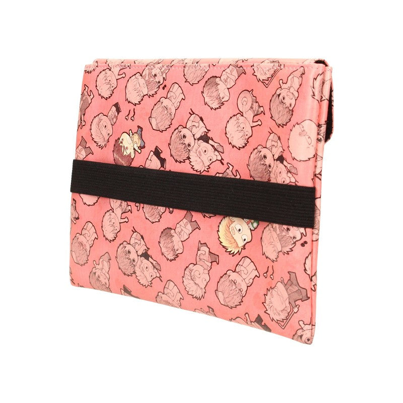 Manga / E-reader Protective Case - Megumi & Tsugumi Pink 24x22x3cm