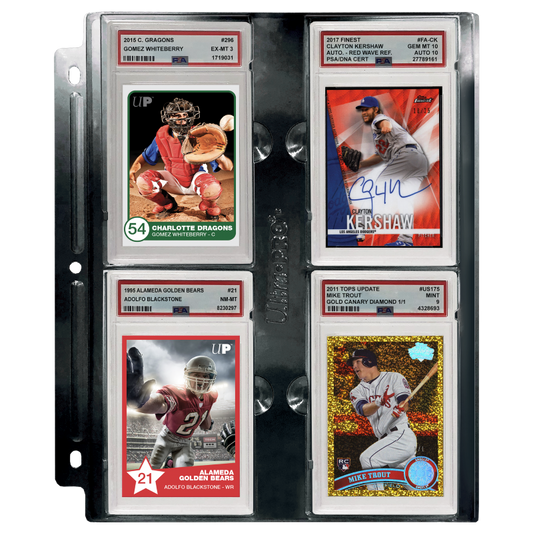 Ultra Pro PSA Grading Page - Black, 3-Ring Binder Compatible