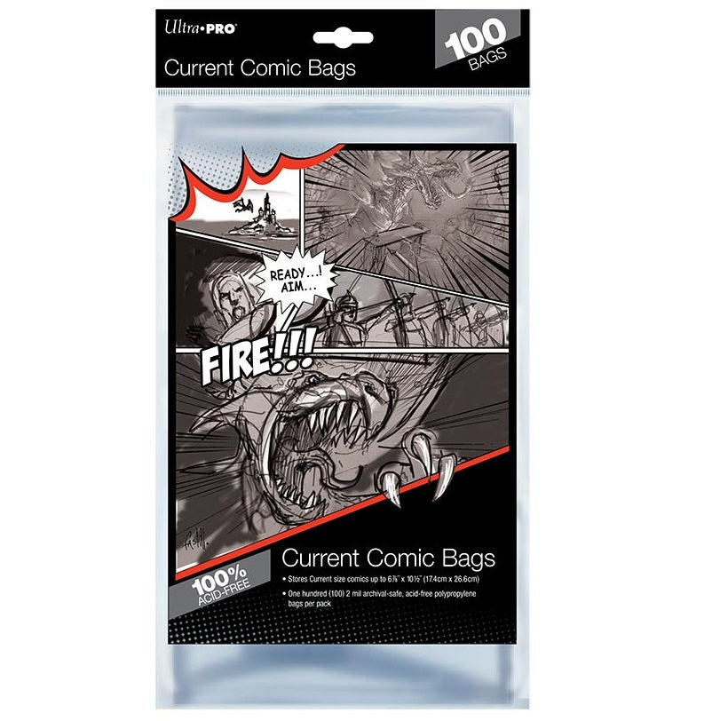 Ultra Pro Comics Bags Current - Pack of 100