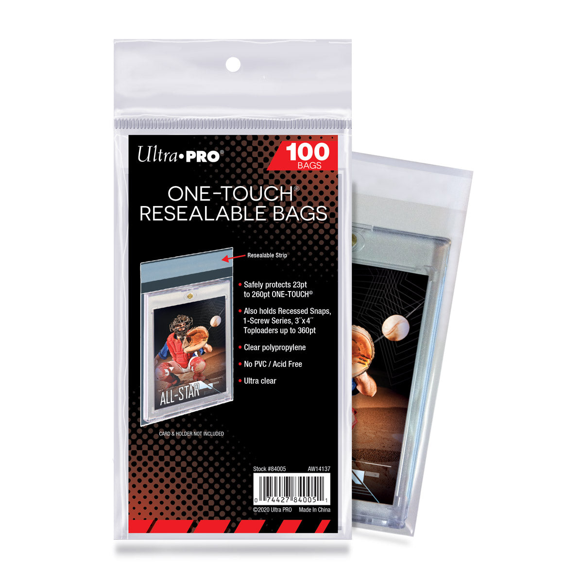 Ultra Pro One Touch Resealable Sleeves for One Touch 100pcs