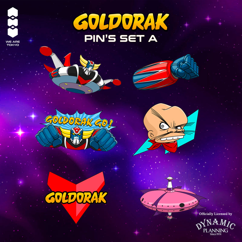 Goldorak Mystery Box Pins Set A 5cm Asst 6pcs