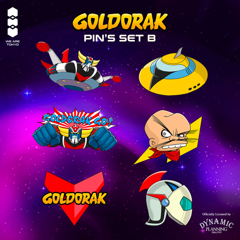 Goldorak Mystery Box Pins Set B 5cm Asst 6pcs