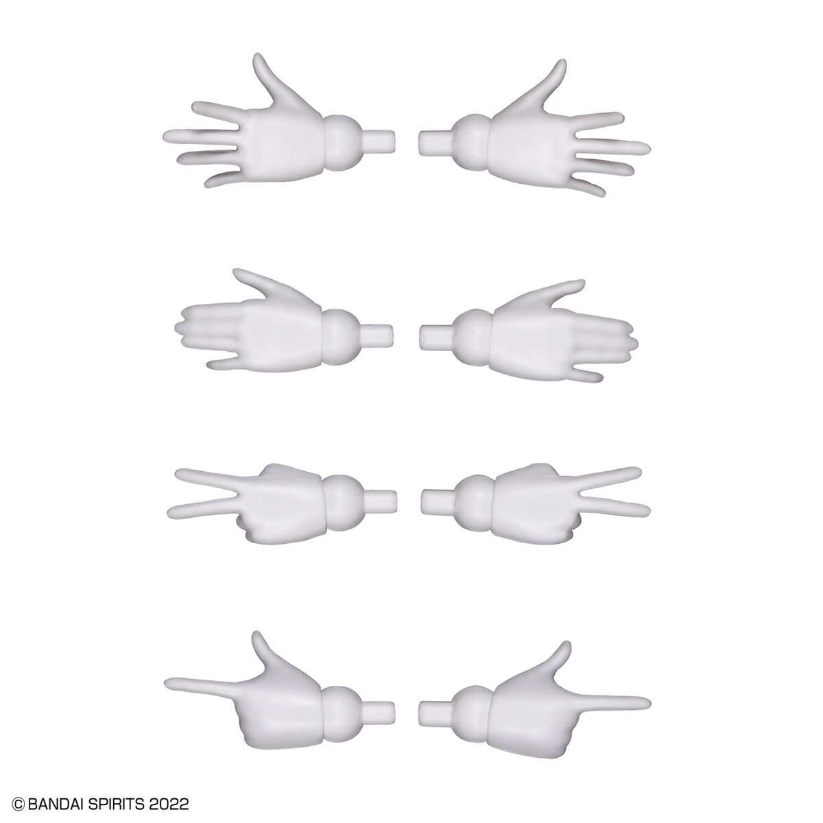 30MS Optional Hand Parts (White / Black)
