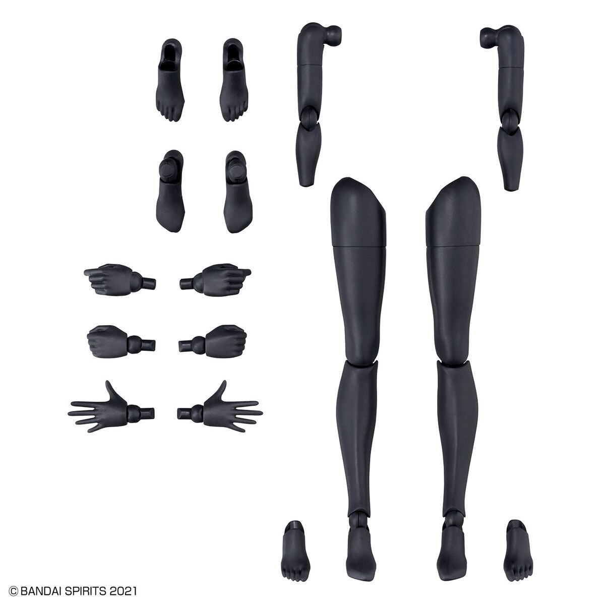 30MS Option Body Parts Arm & Leg Parts (White/Black)