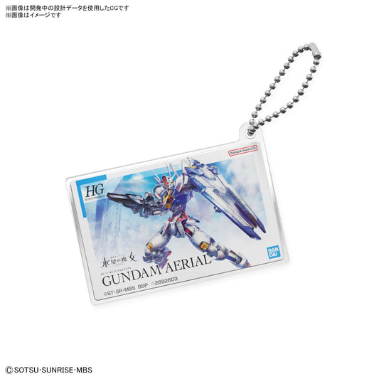Gunpla Package Art Chaîne à billes en acrylique HG Gundam Aerial