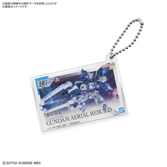 Gunpla Package Art Chaîne à billes en acrylique HG Gundam Aerial (Type de réparation)