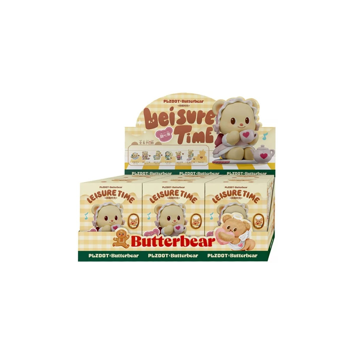 LEISURE TIME - DISPLAY OF 6 SOFT TOYS 10CM - MYSTERY BOX