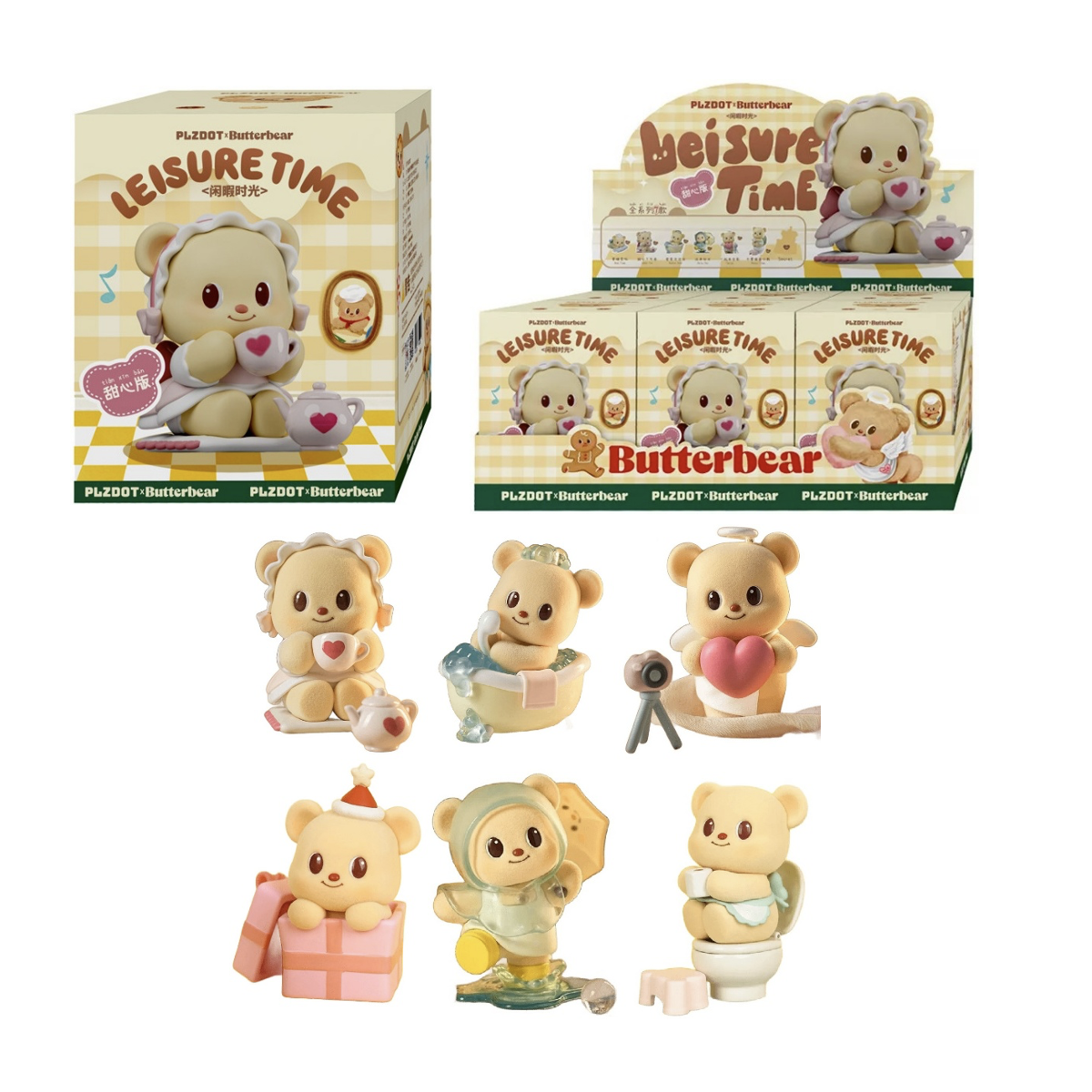 LEISURE TIME - DISPLAY OF 6 SOFT TOYS 10CM - MYSTERY BOX