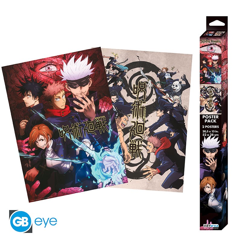 JUJUTSU KAISEN - Set 2 Posters Chibi 52x38 - Groupe et écoles x4