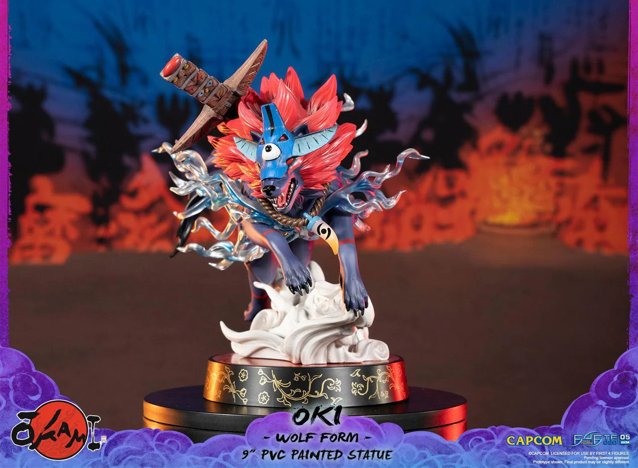 Okami Statue Oki Wolf 21cm