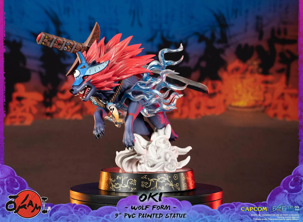 Okami Statue Oki Wolf 21cm