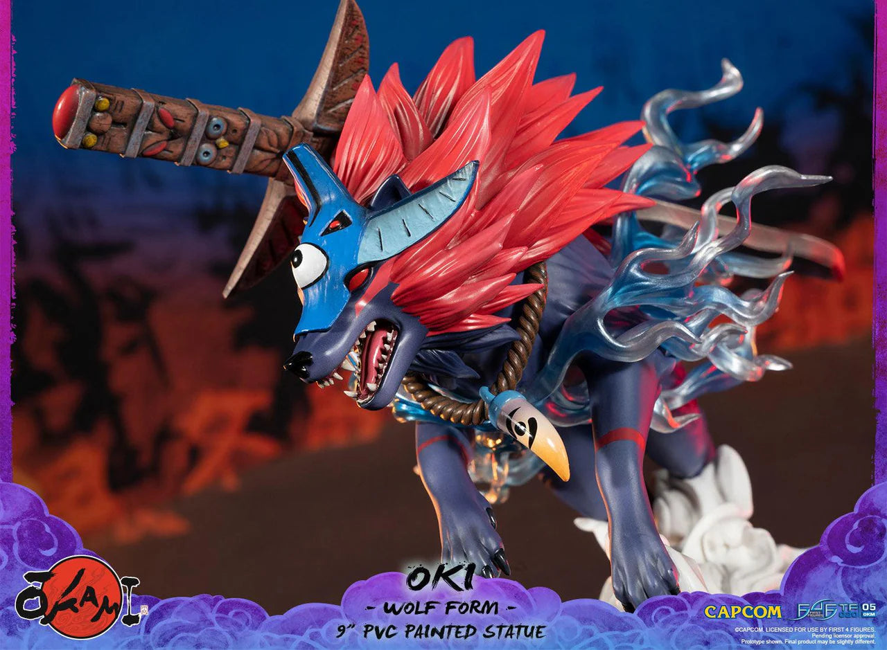 Okami Statue Oki Wolf 21cm